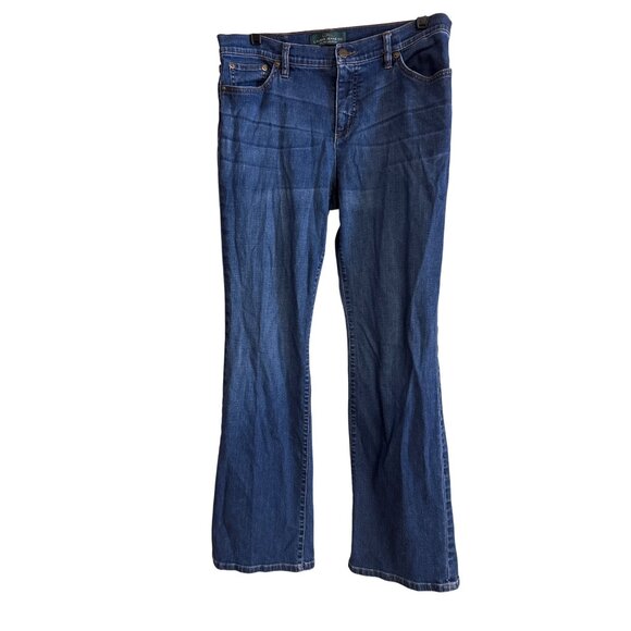 Lauren Jeans Co. Womens Flared Denim Jeans Size 10 USA - Picture 1 of 9